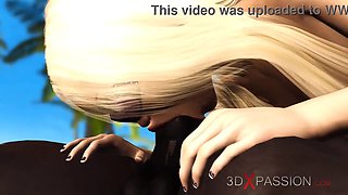 A hot outdoor sex with a young hottie and a big black cock