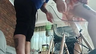 MysticBella Fucks Dildo Hard While Sparowdox Watches Her Horny Friend