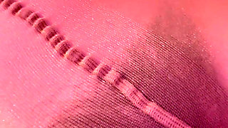 Tan Shiny Pantyhose Big Juicy Butt No Panties