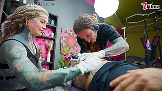 Inked Lovers Big Dick Foursome Merry's Tattooed Adventure