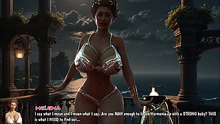 Queen Helena Takes Conan’s Monster in Her Palace - Cock Rubbed on Massive Boobs & Ass, Explosive Ass Cumshot