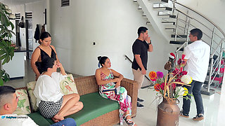 CUCKOLD GIRLFRIEND FUCKS HER ADULT FRIEND IN FRONT OF HER GUESTS