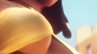 Pharah From Overwatch - Gym Training Session Blowjob & Wild Anal Fuck with Facial Ending 3D Animation
