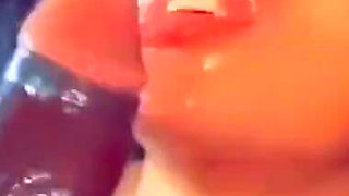 Oooh Baby Lets Decorate Starting with My Face and the Wall Cum All Over My Cute Face Ebony Facial