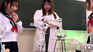 Hot college Asian chick with school uniform