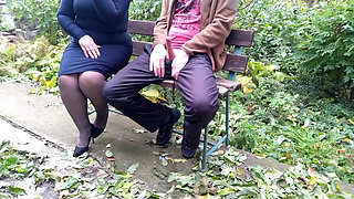 Sexy Curvy Stepmom Helped Me Cum in a Public Park
