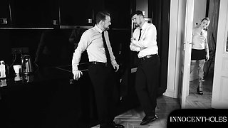 Horny Rich Bitch Eden Ivy DP’d by Her Stud Body Guards