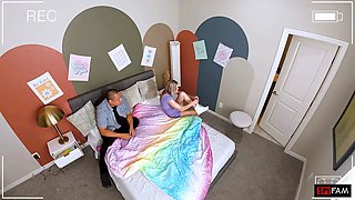 Stepdad Makes Stepdaughter Play With His Cock