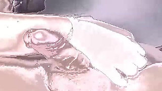 A Nurse in White Gloves Waxes a Guy