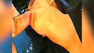 Glasses Drenched - Slut Takes Endless Facials and Cumshots