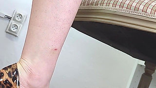 Leopard Stilettos (full Story) Autograph, Shoeplay, Shoejob & Cum on High Heels - Dame Olga 4K (728c)