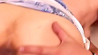 Skinny gilf gets fucked to orgasm by son in law with big cock