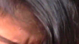 Cute Asian blows his BBC cock and gets milked on her tits