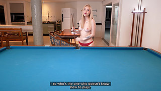 Stepsister Won at Strip Billiard and Still Sucked My Cock